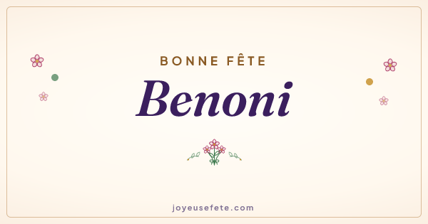 Image « Bonne fête Benoni » au format large