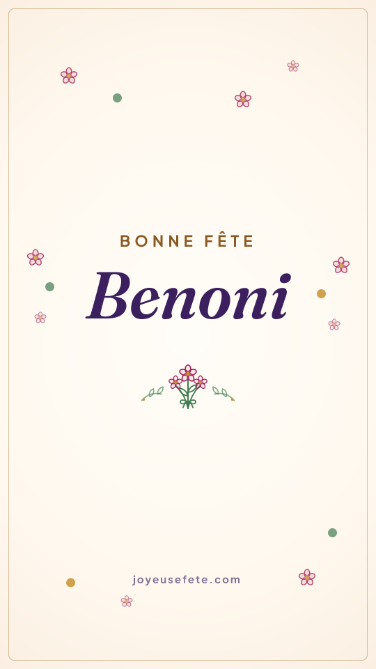 Image « Bonne fête Benoni » au format story