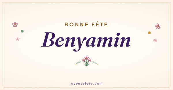 Image « Bonne fête Benyamin » au format large