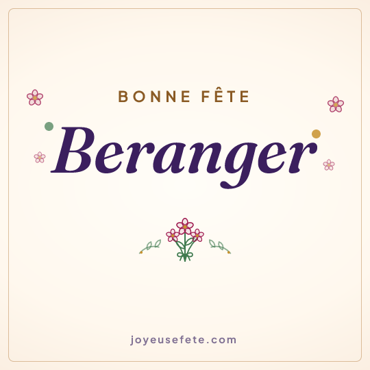 Image carrée « Bonne fête Beranger » pour WhatsApp