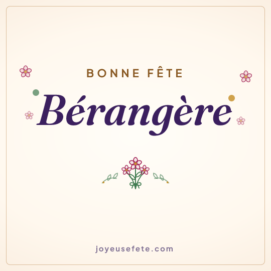 Image carrée « Bonne fête Bérangère » pour WhatsApp