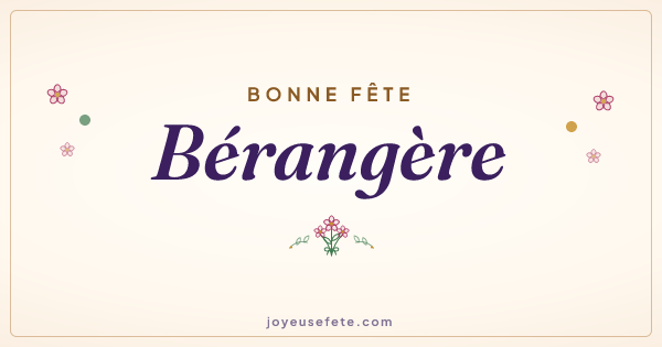 Image « Bonne fête Bérangère » au format large