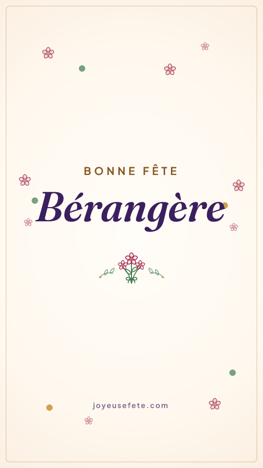 Image « Bonne fête Bérangère » au format story