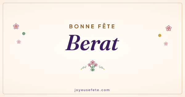 Image « Bonne fête Berat » au format large