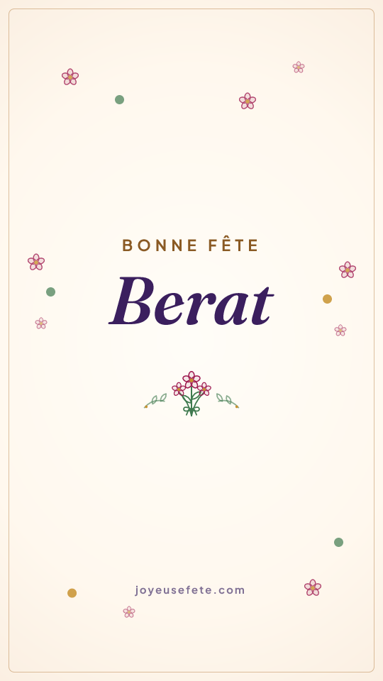 Image « Bonne fête Berat » au format story