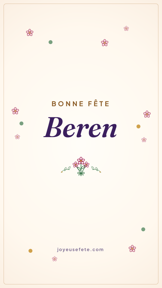 Image « Bonne fête Beren » au format story
