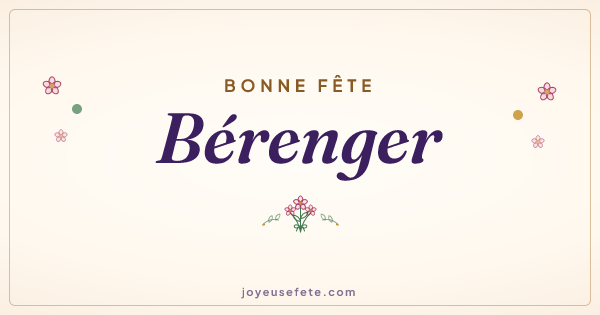 Image « Bonne fête Bérenger » au format large