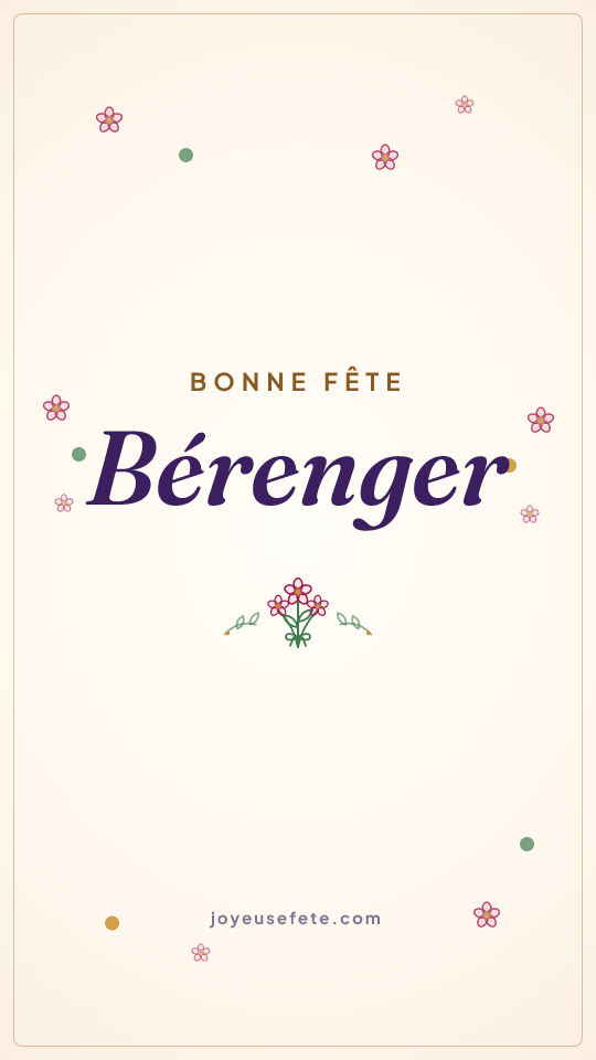 Image « Bonne fête Bérenger » au format story