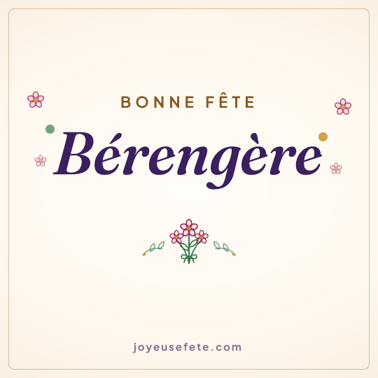 Image carrée « Bonne fête Bérengère » pour WhatsApp
