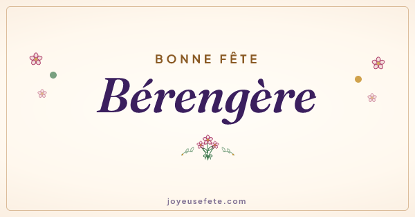 Image « Bonne fête Bérengère » au format large