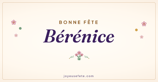 Image « Bonne fête Bérénice » au format large