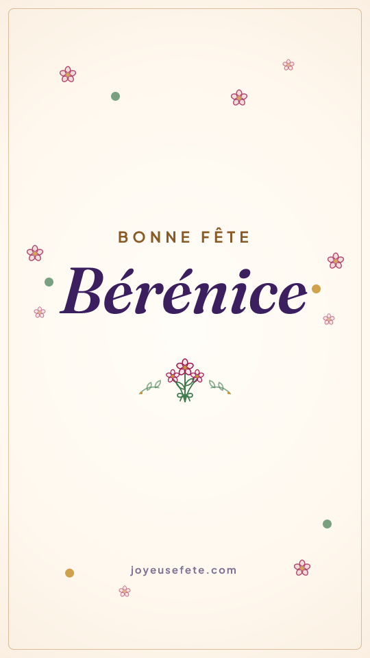Image « Bonne fête Bérénice » au format story