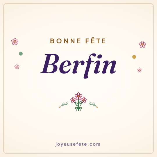 Image carrée « Bonne fête Berfin » pour WhatsApp