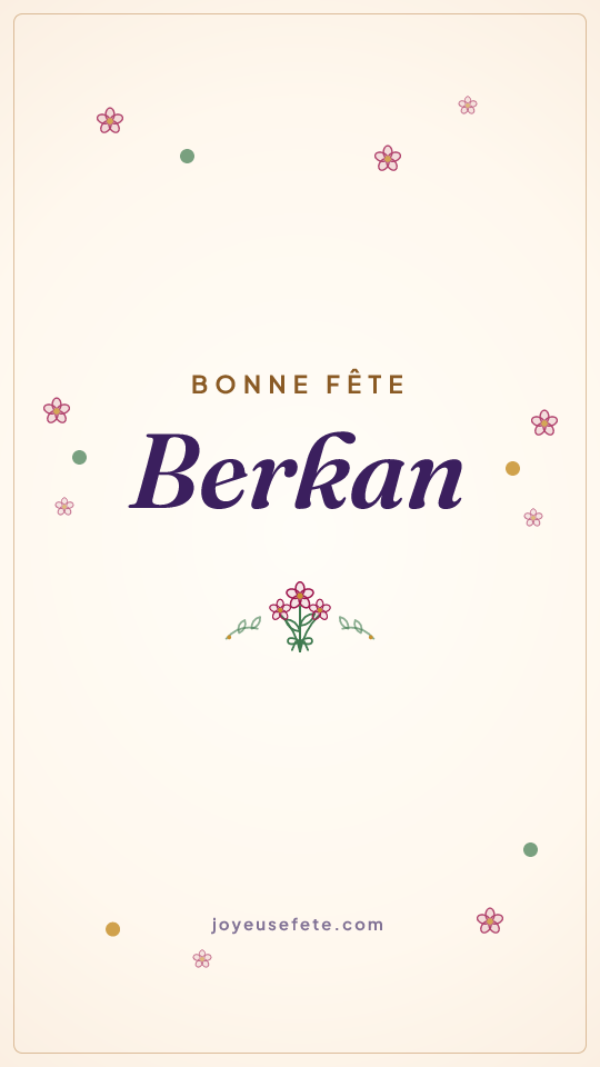 Image « Bonne fête Berkan » au format story