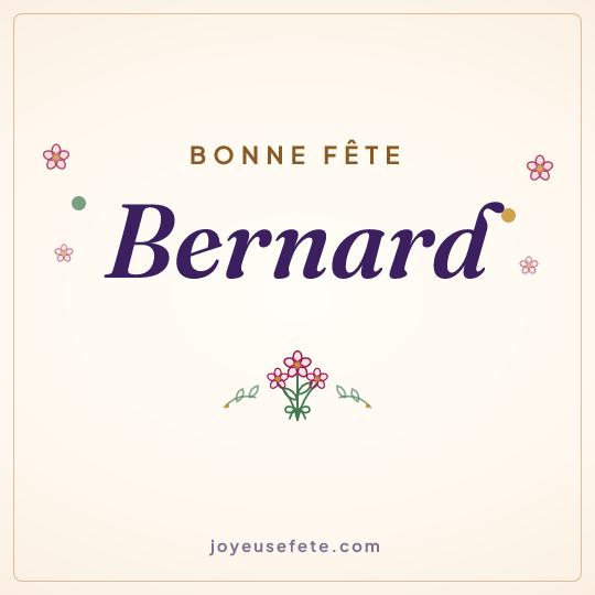 Image carrée « Bonne fête Bernard » pour WhatsApp
