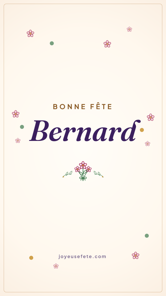 Image « Bonne fête Bernard » au format story