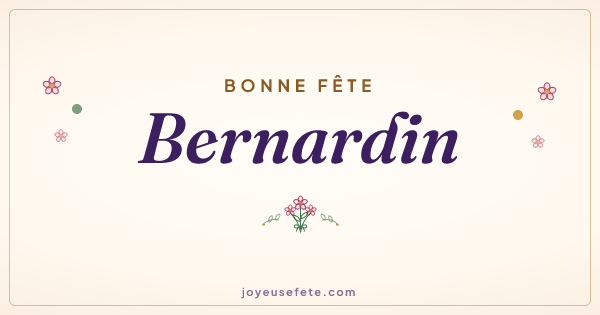 Image « Bonne fête Bernardin » au format large