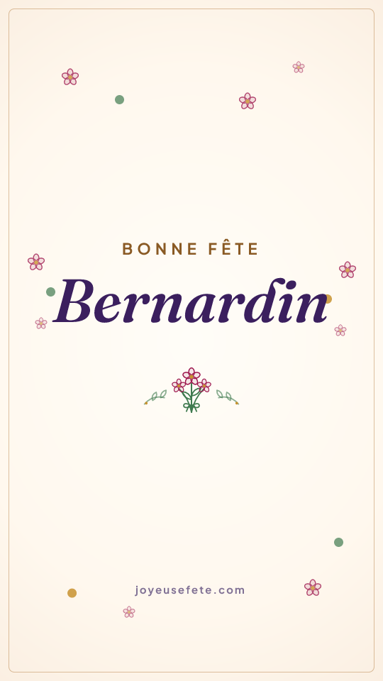 Image « Bonne fête Bernardin » au format story