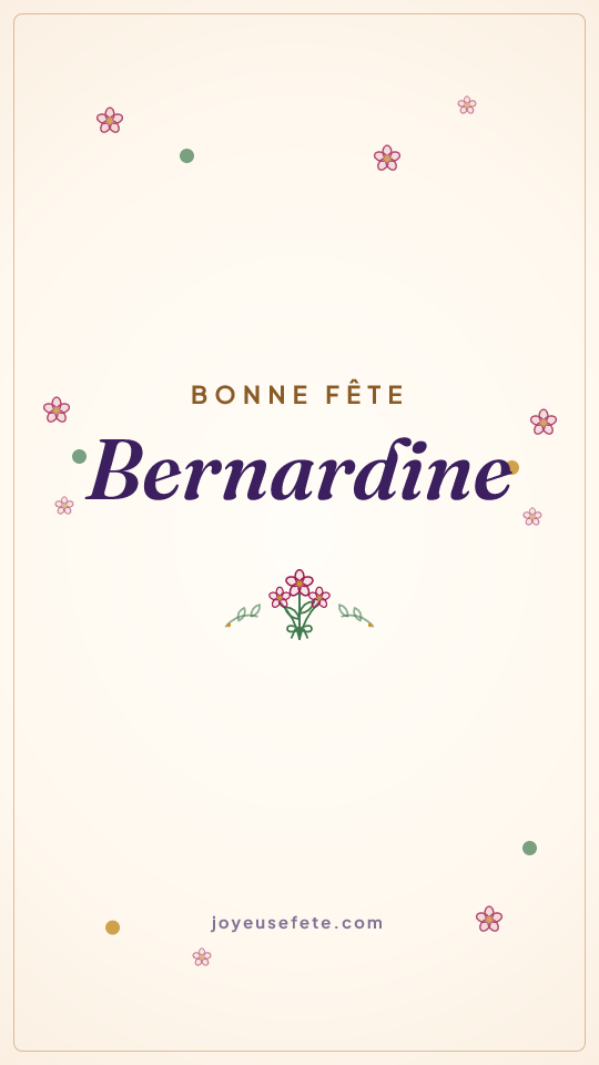 Image « Bonne fête Bernardine » au format story