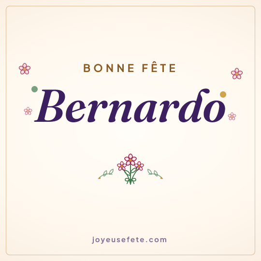 Image carrée « Bonne fête Bernardo » pour WhatsApp