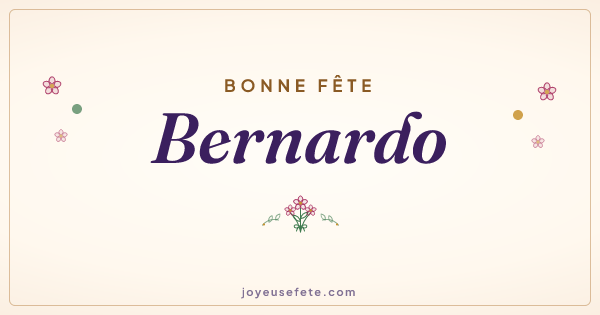 Image « Bonne fête Bernardo » au format large