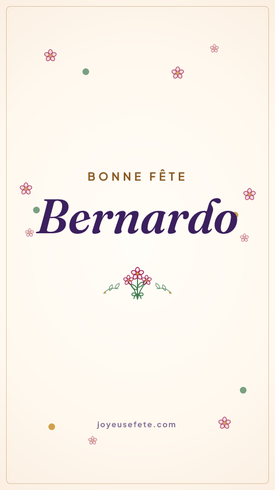 Image « Bonne fête Bernardo » au format story