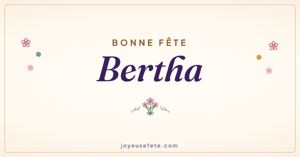 Image « Bonne fête Bertha » au format large