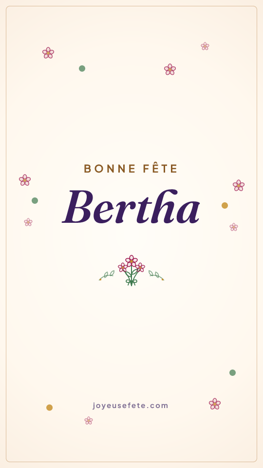 Image « Bonne fête Bertha » au format story