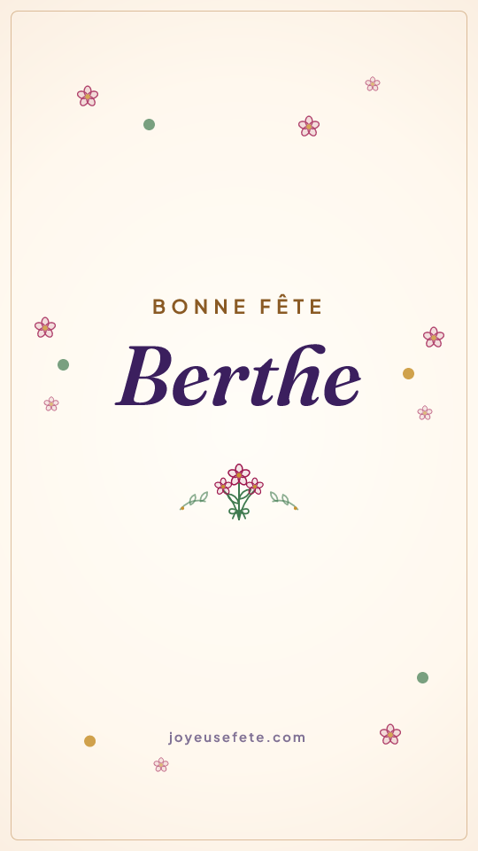 Image « Bonne fête Berthe » au format story