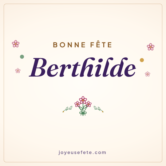Image carrée « Bonne fête Berthilde » pour WhatsApp