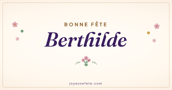 Image « Bonne fête Berthilde » au format large