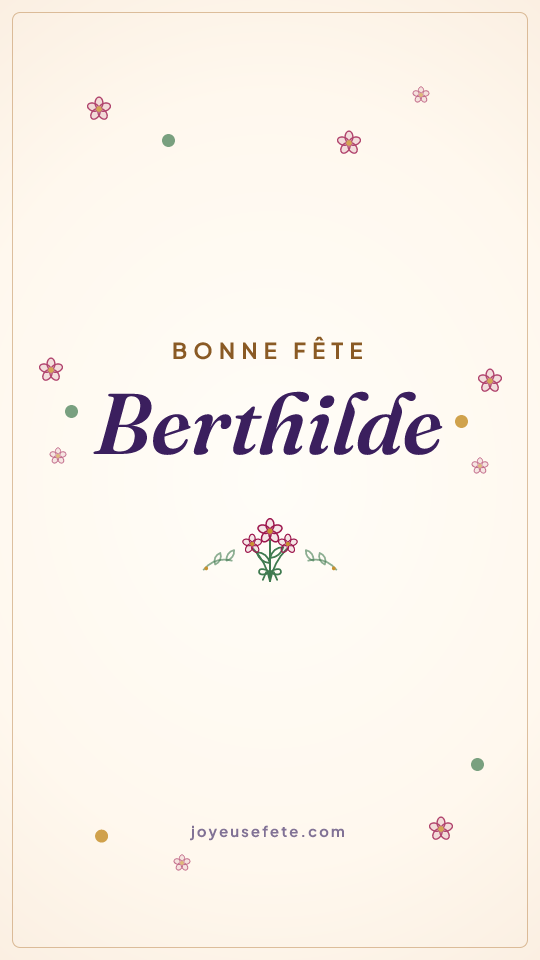 Image « Bonne fête Berthilde » au format story