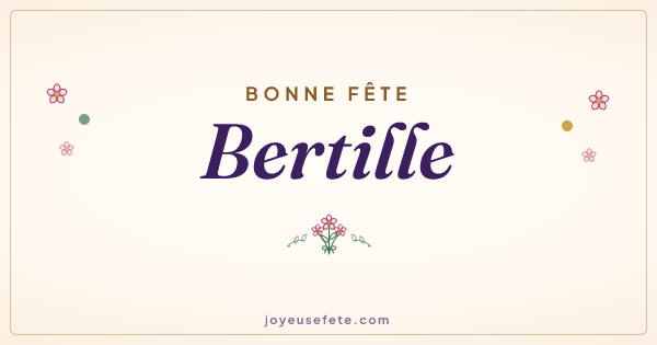 Image « Bonne fête Bertille » au format large