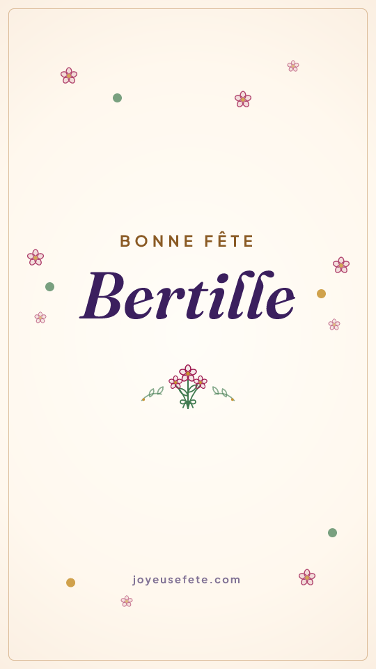 Image « Bonne fête Bertille » au format story