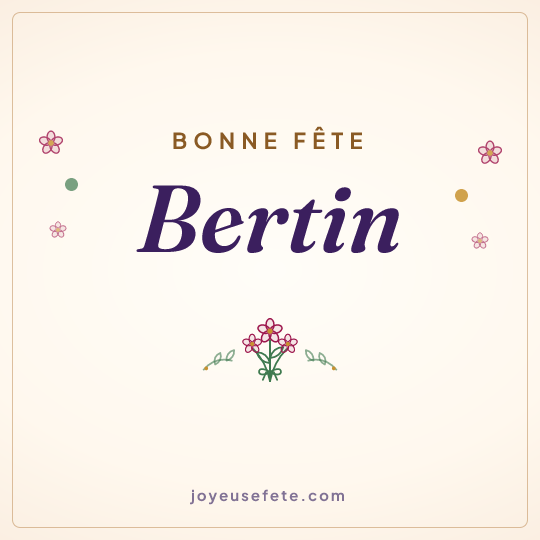 Image carrée « Bonne fête Bertin » pour WhatsApp