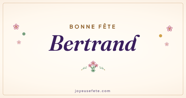Image « Bonne fête Bertrand » au format large