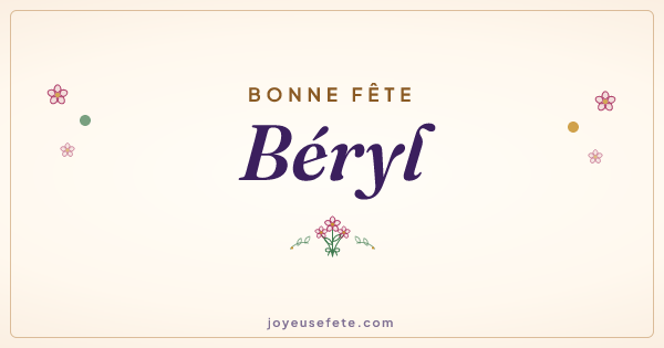 Image « Bonne fête Béryl » au format large