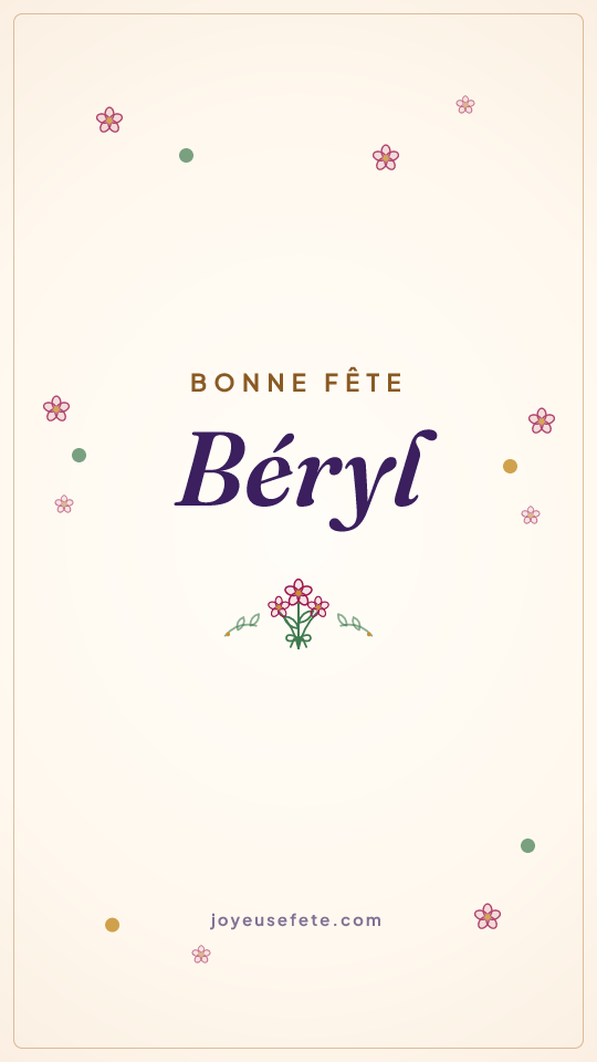 Image « Bonne fête Béryl » au format story
