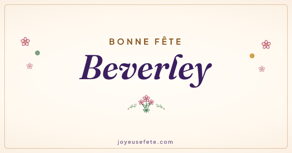 Image « Bonne fête Beverley » au format large
