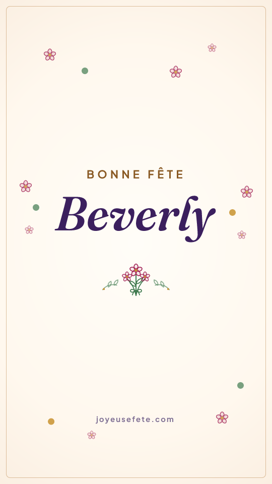 Image « Bonne fête Beverly » au format story