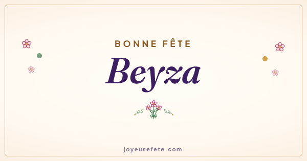 Image « Bonne fête Beyza » au format large