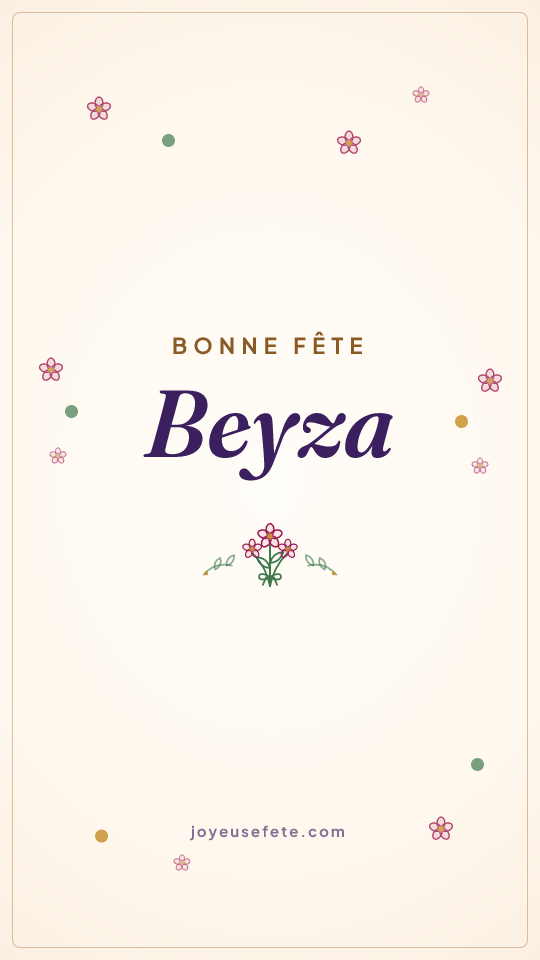 Image « Bonne fête Beyza » au format story