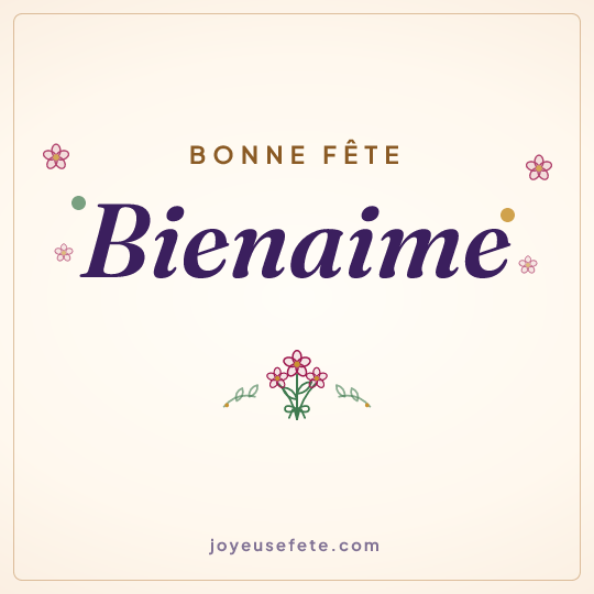 Image carrée « Bonne fête Bienaime » pour WhatsApp