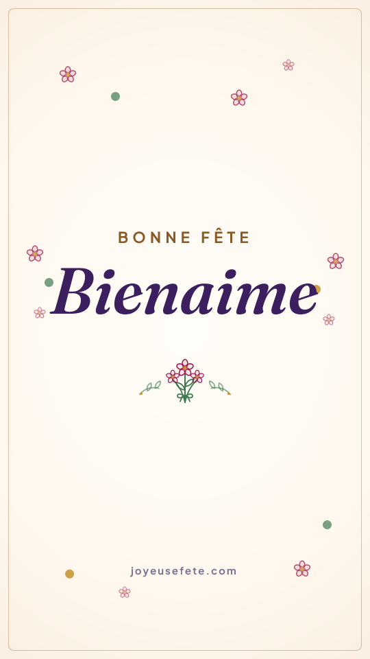 Image « Bonne fête Bienaime » au format story