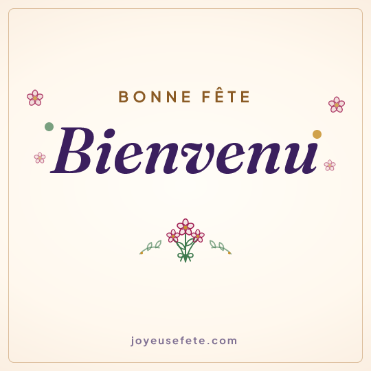 Image carrée « Bonne fête Bienvenu » pour WhatsApp