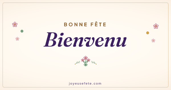 Image « Bonne fête Bienvenu » au format large