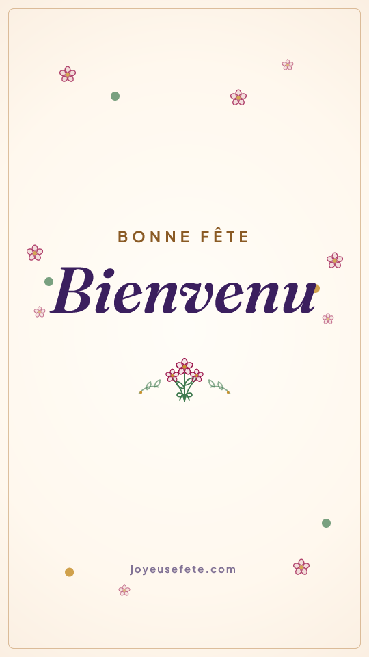 Image « Bonne fête Bienvenu » au format story