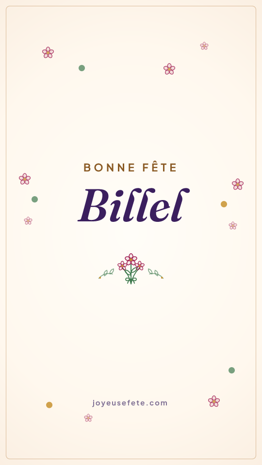 Image « Bonne fête Billel » au format story