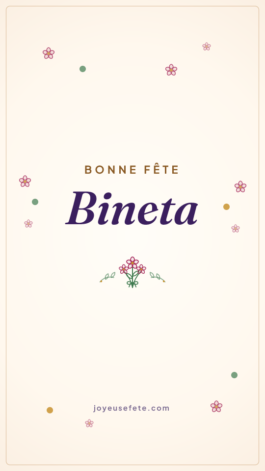 Image « Bonne fête Bineta » au format story