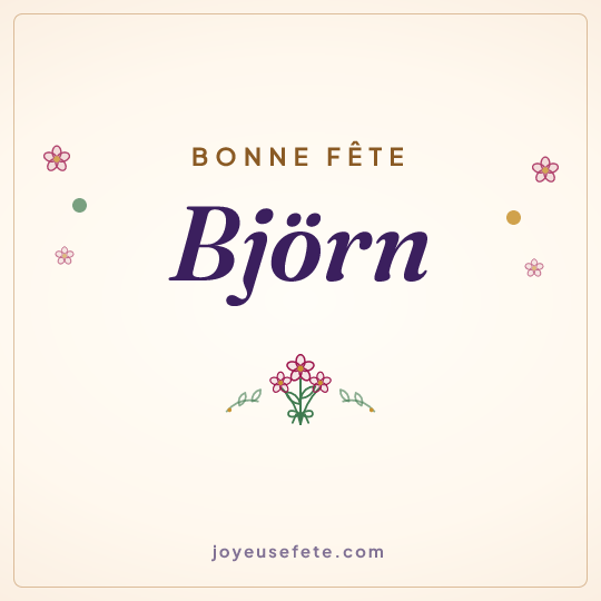 Image carrée « Bonne fête Björn » pour WhatsApp